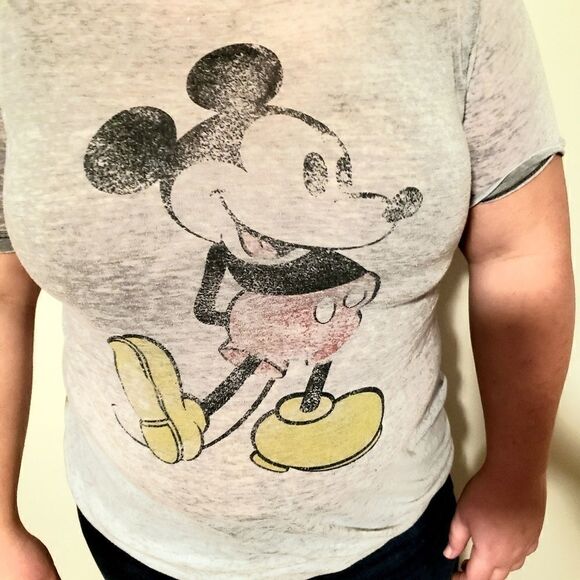 Disney | Heathered Gray Mickey Mouse Tee - Picture 2 of 5